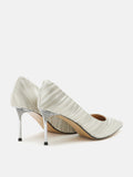 PAZZION, Zephyra Glitter Pointed Toe Heels, Gold