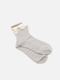 PAZZION, Zoelle Lace Bow Socks, Grey