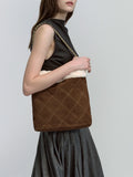 PAZZION, Isla Chained Tote Bag, Darkbrown